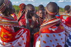 Kenyan ladies in traditional dress