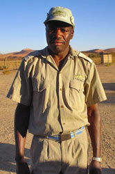 Local guide in uniform at the Sossusvlei Reserve