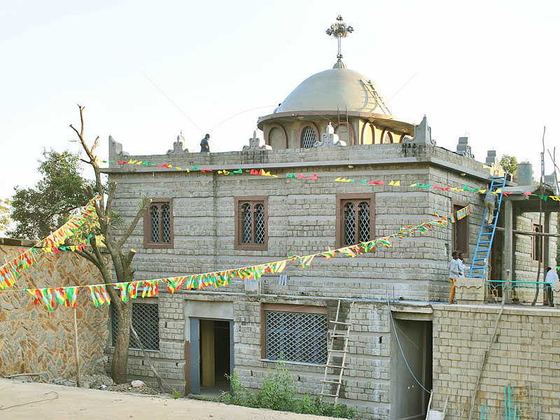 New Chapel of the Tablet in Aksum Ethiopia nears completion - exterior view