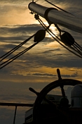 Sunset at the wheel