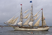 The barque Europa under full sail