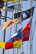 Signal flags on the Bluenose II
