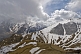 Image of Snow-capped mountains overlooking Kazbegi.