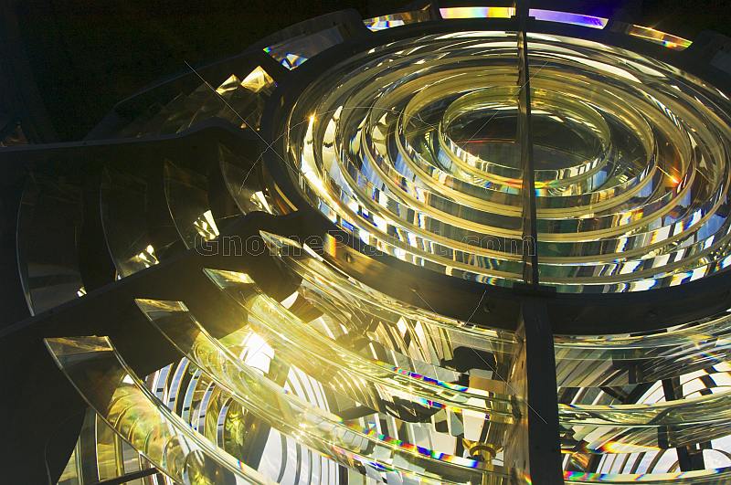 Revolving lens assembly of multiple glass prisms in the Vizhinjam Lighthouse.