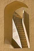 Access stairs to the Samrat Yantra, one of the astronomical instruments at the Jantar Mantar Observatory.