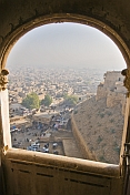 View across the old city from a bedroom in the Fort Palace Museum.