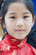 A young Tibetan girl at the Mahabodhi Temple, where the Buddha achieved enlightenment.