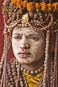Digambar Badri Giri Maharaj From Jammu Kashmir Wears Many Rudraksha Beads