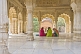 Image of Three Indian ladies sit in the Cenotaph of Maharaja Bakhtawar Singh.