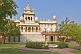 Image of Rose gardens and fountain in the grounds of the Jaswant Thada built 1899 from white Makrana marble.