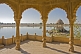Image of Carved stone lake temples on the Gadi Sagar, once the main water supply for Jaisalmer.