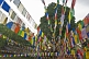 Image of Buddhist prayer-flags near the Mahabodhi Temple.