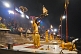Evening 'Aarti' or fire puja performed by Hindu priests on the banks of the Ganga River.