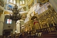 Chandelier and golden icon screen in the Zenkov Cathedral.