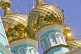 Image of Golden onion domes on the roof of Saint Nicholas cathedral.
