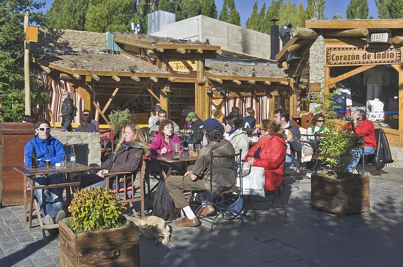 Open-air cafe in central Calafate.