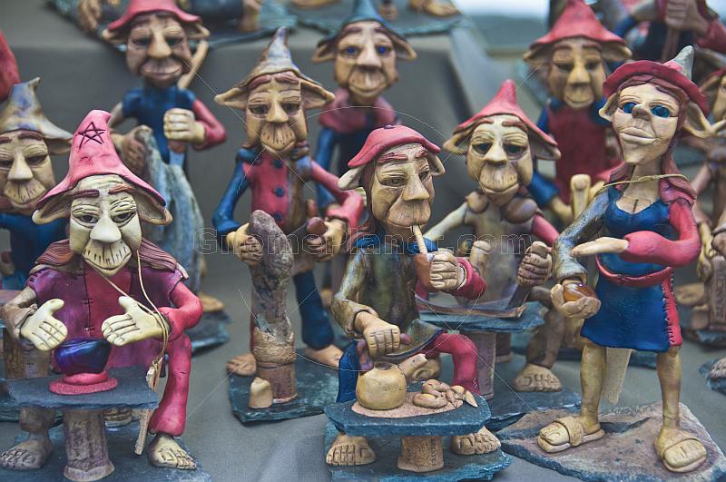 A selection of Gnome statues for sale.