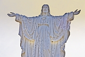 Painted statue of Jesus Christ on the Valdes Peninsula.