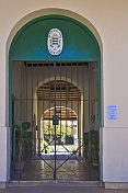 Gated entrance to the Municipalidad Cafayate offices.