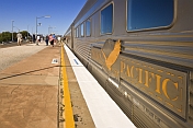 The 'Indian Pacific' waits at Broken Hill station