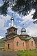 Image of Brick-built Russian Orthodox church with onion domes.