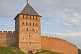Walls and tower of the Kremlin, which was rebuilt iin brick during the 14th century.