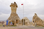 A Turkish police station housed in a unique \\'fairy chimney\\' cave of volcanic \\'tuft\\' rock.