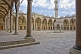 Empty courtyard of Sultan Ahmet\\'s blue mosque in Sultanahmet.