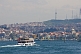 Image of A ferry boat crosses the Bosphorus, heading for Uskudar, on the Asian side.
