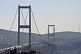 The Bosphorus suspension bridge crosses the divide from Europe to Asia.