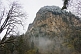 Image of The Sumela Monastery perches high on the side of a mountain.