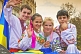 Ukrainians in national dress celebrate Independence Day in Kiev.