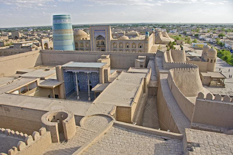 View across the Kuhna Ark to the Madrassah of Mohammed Amin-Khan.