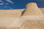 The 2.5km city walls, near the Kuhna Ark, were rebuilt from mud bricks in the 18thC, after being destroyed by the Persians.