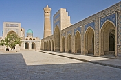 Kalon Minaret, and interior courtyard at the Kalon Mosque.
