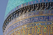Tiled blue dome of Bibi Khanym Mosque.