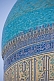 Blue tilework on a dome of the Miri-Arab Madrassah.