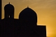 Image of Silhouettes of domes at sunset.
