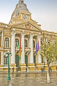 The Palace of the National Congress on Plaza Murillo.