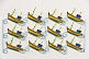 A group of fishing vessel wall plaques.