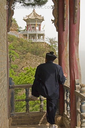 Taoist monk at the Kongtong Shan Monastery, near Pingliang.
