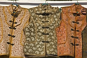 Colourful Uighur embroidered waistcoats for sale.