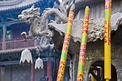 Colored incense sticks at the Great Buddha Temple.
