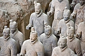 Ranks of Terracotta warriors in pit number 1.