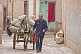Image of Man with donkey-cart in the twisting streets of the old city.