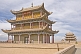Image of Pagoda-style watch tower on the walls at the Jiayuguan Fort.