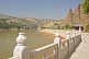 Image of Buddhist temples at Bingling Si, on the Yellow River, near Yongjing.