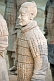 Closeup of Terracotta warrior in pit number 1.