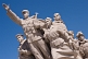 Image of War Memorial showing members of the Chinese armed services in Tiananmen Square.