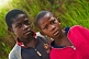 Image of Portrait of two Congolese boys with background of tall grass.